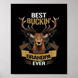 Poster Les Hommes Meilleur Grand-Père Buckin Jamais Chass