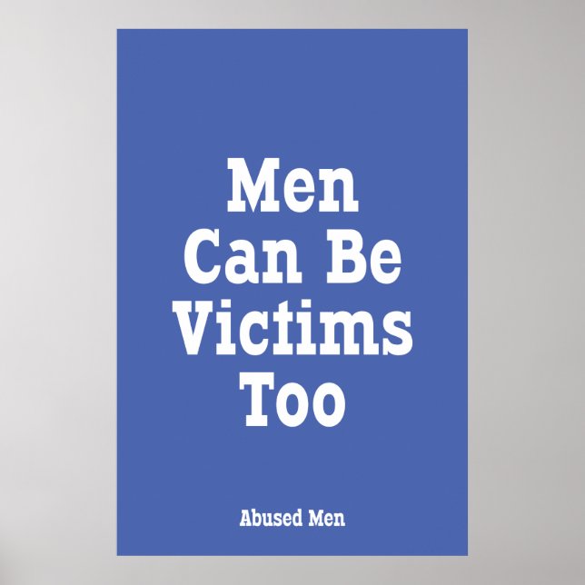 Poster Les hommes peuvent aussi être victimes (Devant)