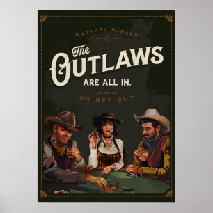 Poster Les hors-la-loi sont tous dedans : Cowboy Poker Ga