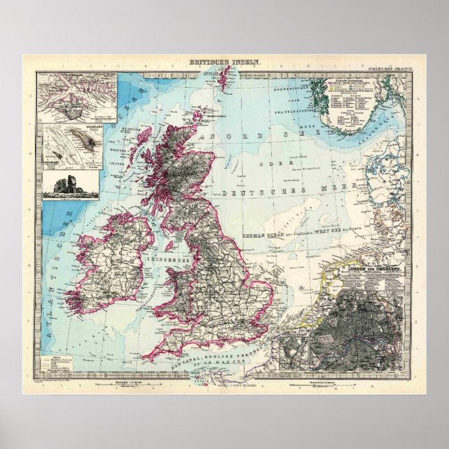 Poster Les îles britanniques (Devant)