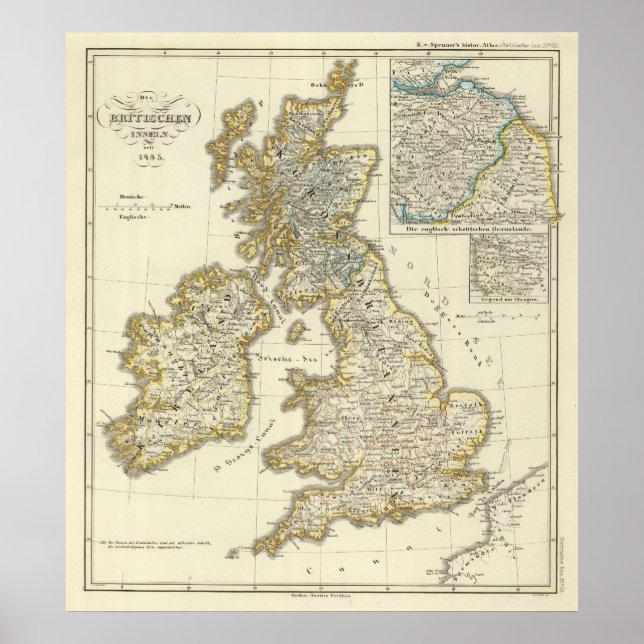 Poster Les îles britanniques depuis 1485 (Devant)