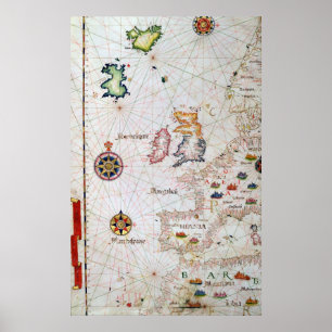 Poster Les îles britanniques, l'Ibérie et l'Afrique du