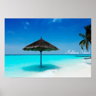 Poster Les îles Maldives vacances romantique