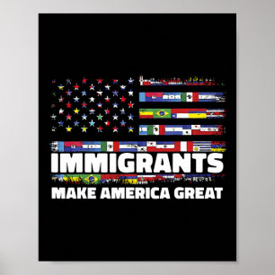 Poster Les immigrants rendent l'Amérique grande Immigrant