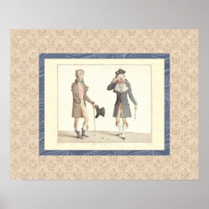Poster Les Incroyables - reproduction de la gravure de