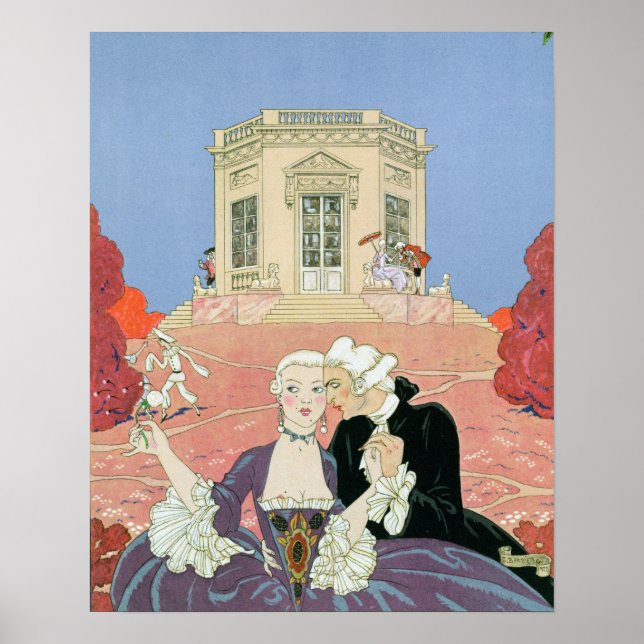 Poster Les Indolents, illustration pour 'Fetes Galantes' (Devant)