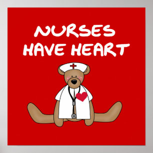 Poster Les infirmières d'ours ont des T-shirts et des cad