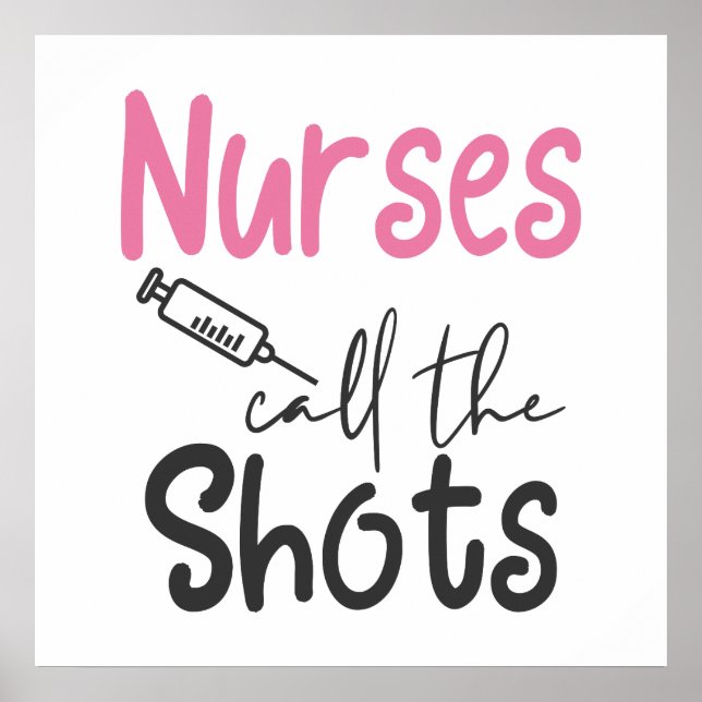 Poster Les infirmières mignonnes appellent les coups mot  (Devant)