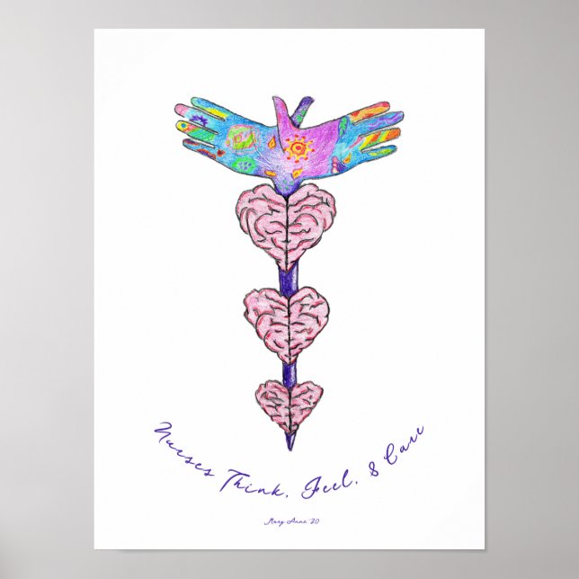 Poster Les infirmières pensent, ressentent et soignent (Devant)