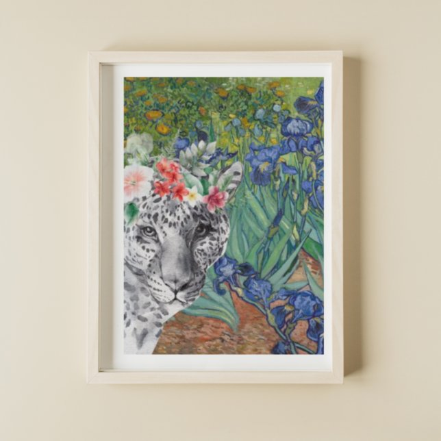 Poster Les iris et le léopard fantaisiste de Van Gogh (Créateur téléchargé)
