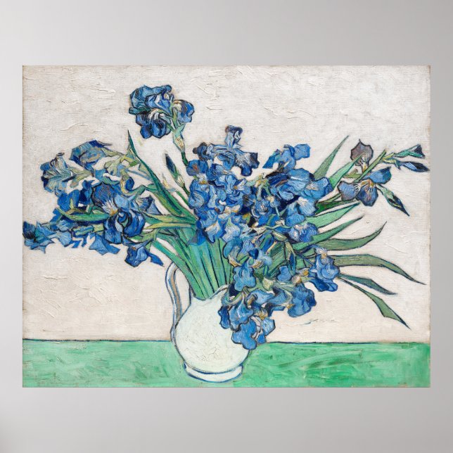 Poster Les Irises de Van Gogh (Devant)