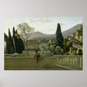Poster Les jardins de la Villa d'Este, Tivoli, 1843
