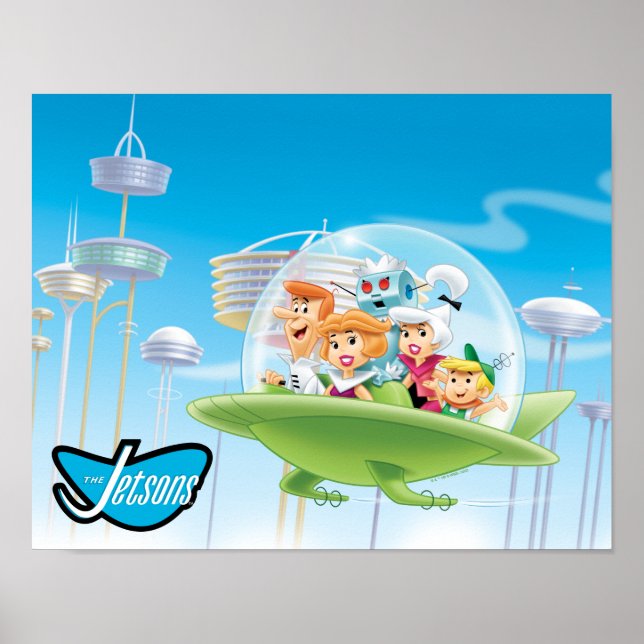 Poster Les Jetsons | L'affiche de la voiture volante fami (Devant)