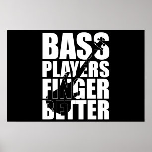 Poster Les joueurs de basse mieux doigts