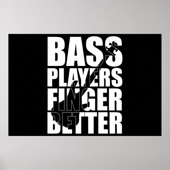 Poster Les joueurs de basse mieux doigts (Devant)