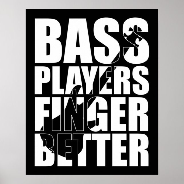 Poster Les joueurs de basse mieux doigts (Devant)