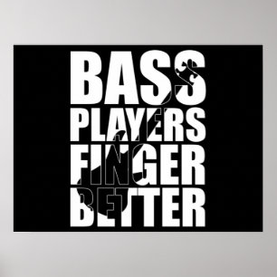 Poster Les joueurs de basse mieux doigts
