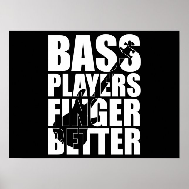 Poster Les joueurs de basse mieux doigts (Devant)