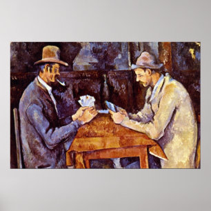 Poster Les joueurs de cartes par Paul Cezanne