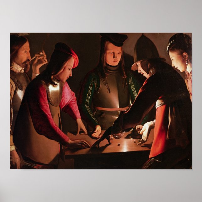 Poster Les Joueurs de dés (Devant)