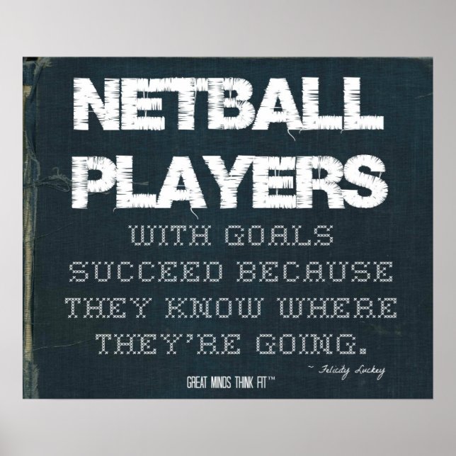 Poster Les joueurs de netball avec des objectifs réussis  (Devant)