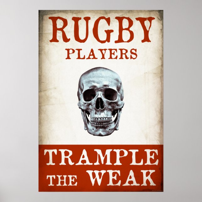 Poster Les Joueurs De Rugby Trompent Le Faible - Imprimer (Devant)