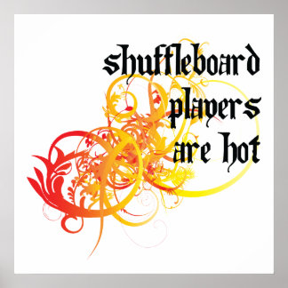 Poster Les Joueurs De Shuffleboard Sont Hot
