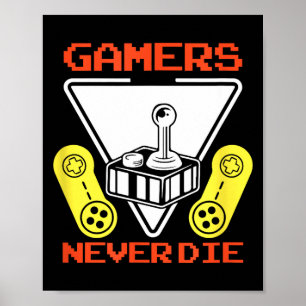 Poster Les joueurs ne meurent jamais Citations de jeu drô
