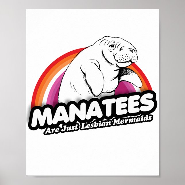 Poster Les lamatés ne sont que des sirènes lesbiennes (Devant)