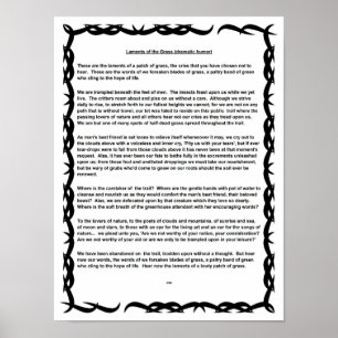 Poster Les lamentations de l'herbe (humour dramatique)