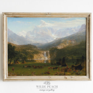 Poster Les Landers des Rocheuses Peak peinture Vintage