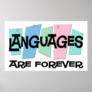 Poster Les langues sont Forever