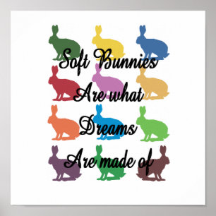 Poster Les lapins doux sont ce dont les rêves sont faits