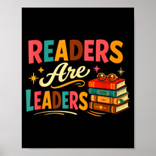 Poster Les lecteurs sont des leaders amusants bibliophile