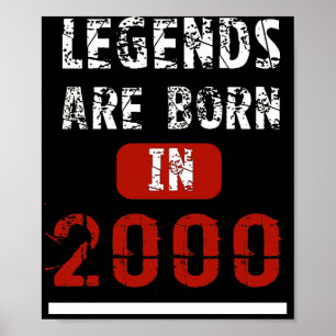 Poster Les Légendes Sont Nées En 2000 18 Ans