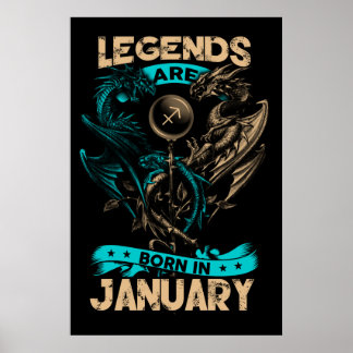 Poster Les Légendes Sont Nées En Janvier