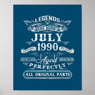 Poster Les Légendes Sont Nées En Juillet 1990 32e Anniver
