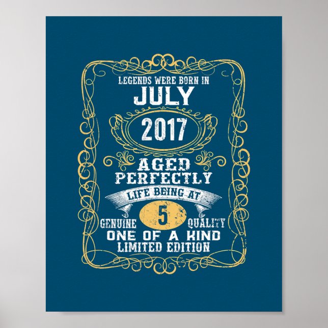 Poster Les Légendes Sont Nées En Juillet 2017 5ème Annive (Devant)