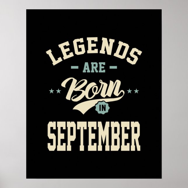 Poster Les légendes sont nées en Septembre - Septembre An (Devant)