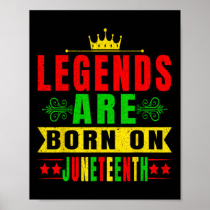 Poster Les Légendes Sont Nées Le 19ème Jour D'Anniversair