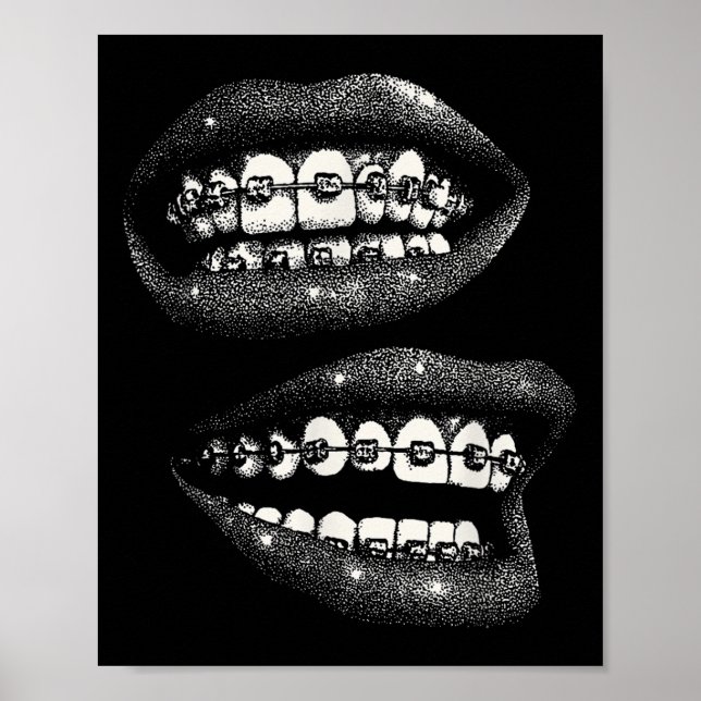 Poster Les lèvres des femmes Imprimer Graphique Y2k 2000  (Devant)