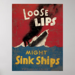 Poster Les Lèvres Perdues Peuvent Éclater Des Navires