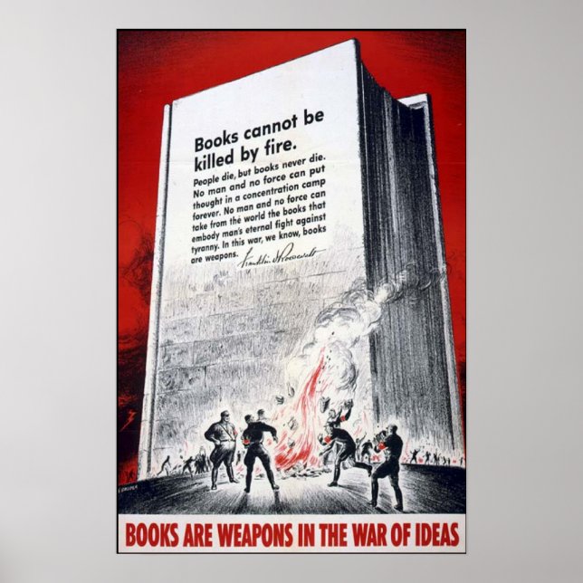 Poster Les livres sont des armes (Devant)