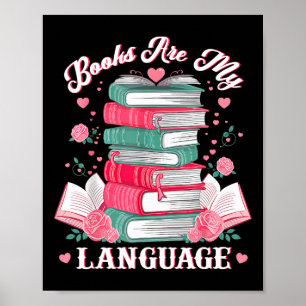Poster Les livres sont mon langage de l'amour Lectrice am