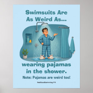 Poster Les maillots de bain sont des pyjamas bizarres sou