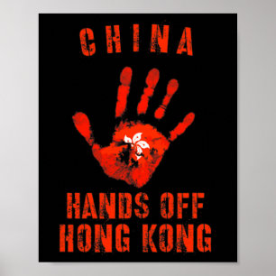 Poster Les Mains De Hong Kong Chine Manifestation Résiste