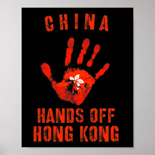 Poster Les Mains De Hong Kong Chine Manifestation Résiste (Devant)