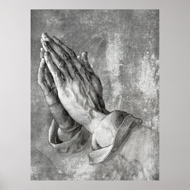 POSTER LES MAINS DE PRIÈRE D'ALBRECHT DURER 1508 (Devant)