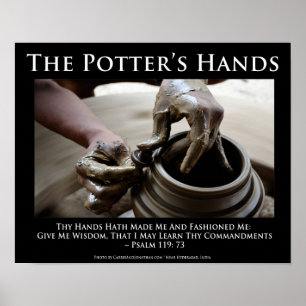 Poster Les mains du potier. Comment Dieu nous forme