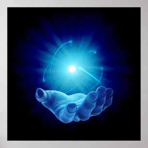 Poster Les mains Miracle d'un guérisseur par l'amour guér